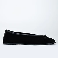 Forever & Always Womens Freya Leather Ballerina Flats