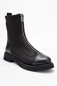 Prologue Shoes Womens Martos Stretch Front Zip Ankle Boot