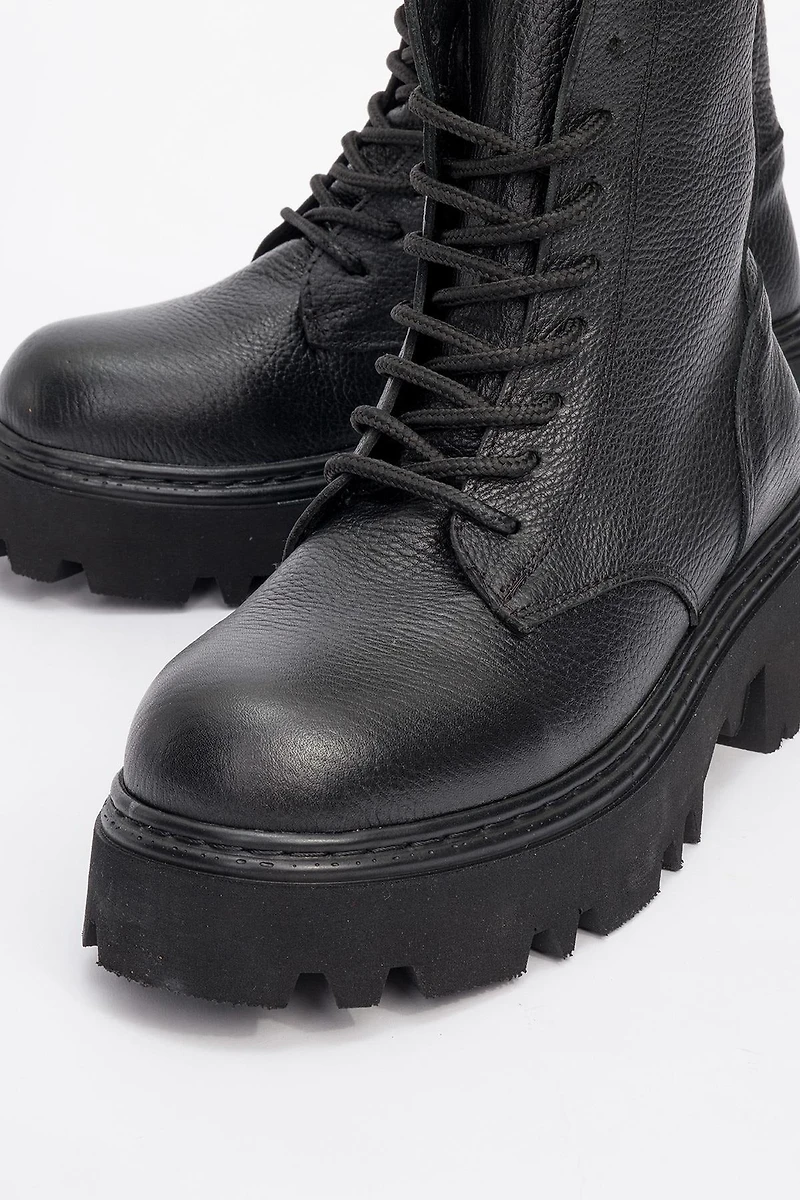 Forever & Always Womens Tina Leather Ankle Boots
