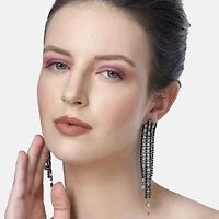 AGP PARIS Womens Diva Fringed Drop Earrings