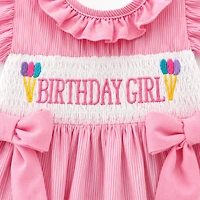 Laurenza's Baby Girls Smocked Birthday Girl Outfit Set