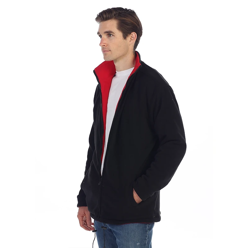 Gioberti Men's Zip Up Reversible Polar Fleece Heavy Jacket