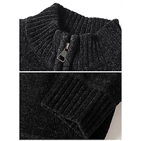 Gioberti Boys Knitted Chenille Cardigan Sweater with Flannel Lining