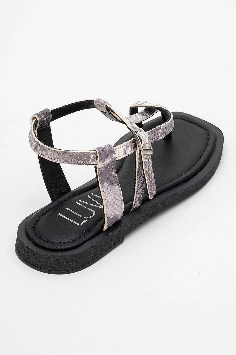 Forever & Always Womens Morgana Leather Thong Sandals