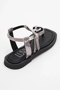 Forever & Always Womens Morgana Leather Thong Sandals