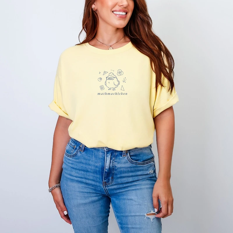 Simply Sage Market - Mathmachicken Pun Women's Garment Dyed Graphic T-Shirt