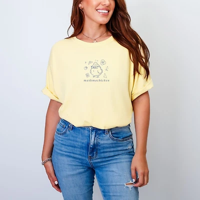 Simply Sage Market - Mathmachicken Pun Women's Garment Dyed Graphic T-Shirt