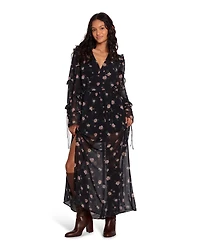 Belle & Bloom Womens Come As You Are Floral Maxi Dress