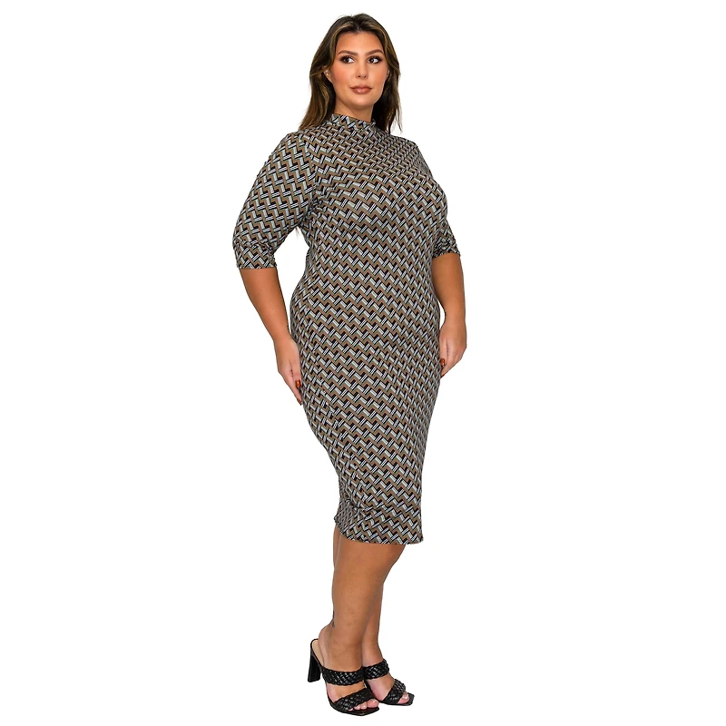 L I V D Women's Plus Gallarda Midi Dress