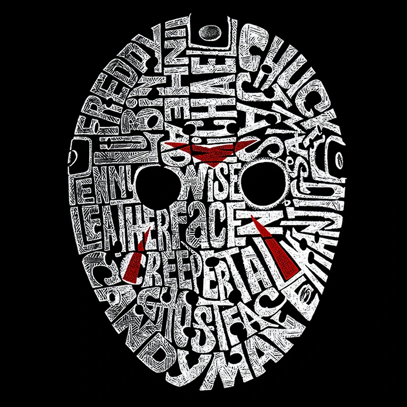 LA Pop Art Men's Word T-Shirt - Slasher Movie Villains