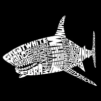 LA Pop Art Men's Word T-Shirt - Species of Shark
