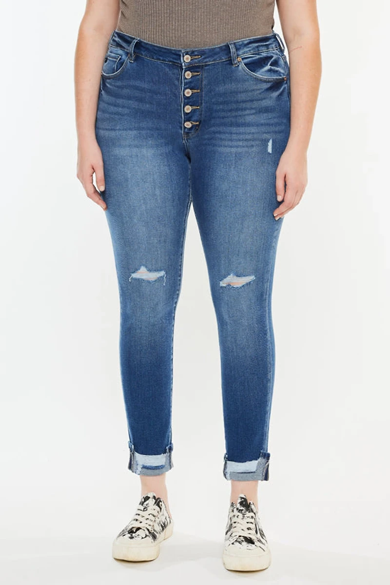 KanCan Women's Plus High Rise Ankle Skinny Jeans Dorah