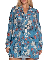 Belle & Bloom Womens Because You Move Me Oversized Shirt