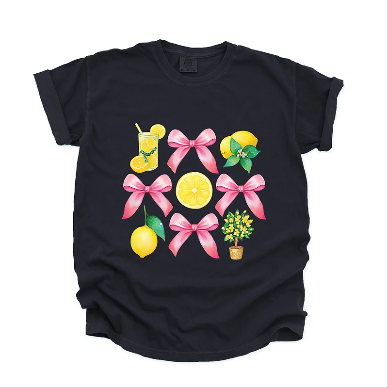 Simply Sage Market - Coquette Lemonade Chart Women's Garment Dyed Graphic T-Shirt