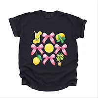 Simply Sage Market - Coquette Lemonade Chart Women's Garment Dyed Graphic T-Shirt