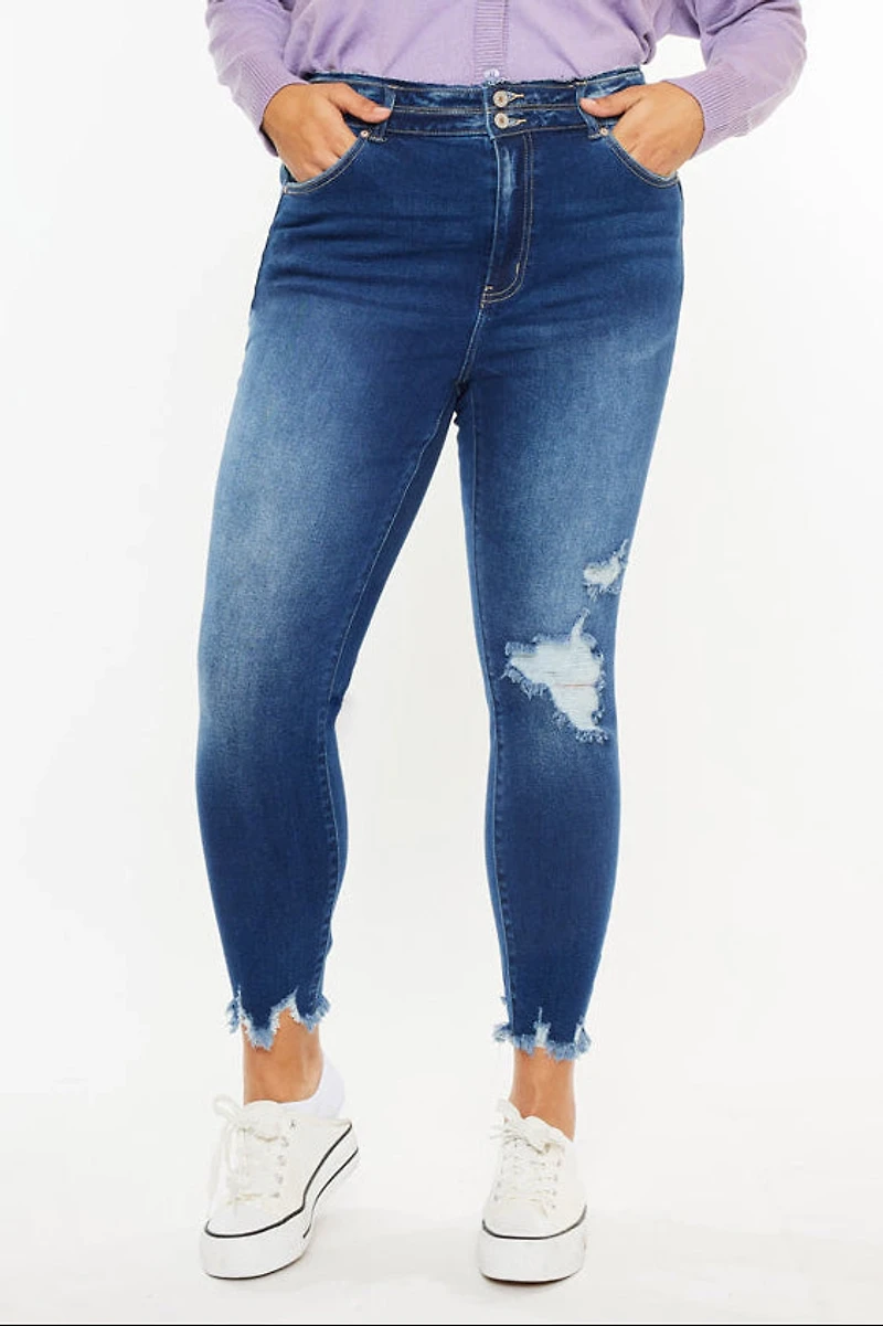 KanCan Women's Plus High Rise Ankle Skinny Jeans Haydee
