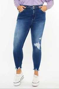 KanCan Women's Plus High Rise Ankle Skinny Jeans Haydee