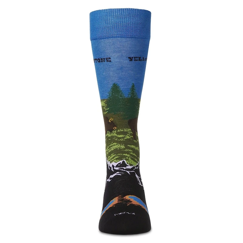 MeMoi Men's Yellowstone Rayon From Bamboo Crew Socks