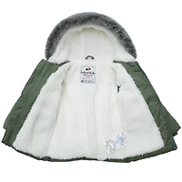 Rokka&Rolla Baby Boys Mini Fur Trim Hooded Puffer Jacket