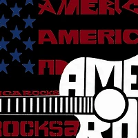 LA Pop Art Men's T-Shirt - America Rocks, Patriotic Graphic Tee