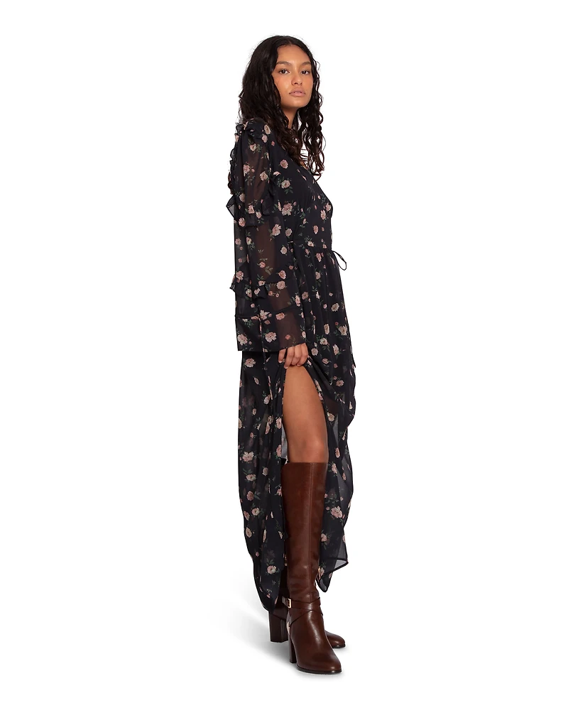 Belle & Bloom Womens Come As You Are Floral Maxi Dress