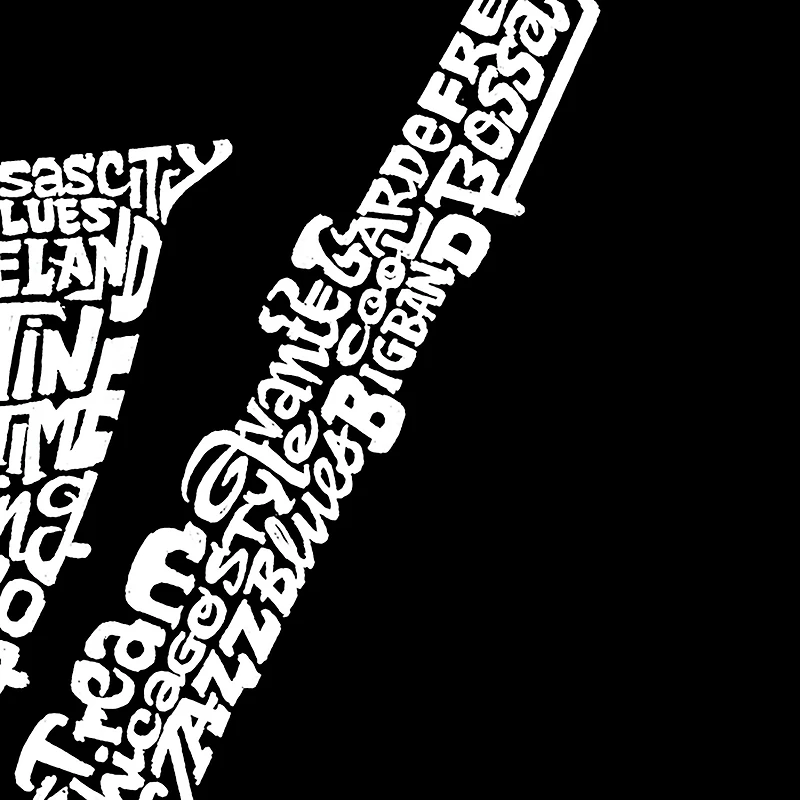 LA Pop Art Men's Word T-Shirt - Sax
