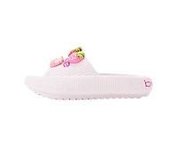 bebe Girl's EVA Slide - Lightweight Comfy Sandals with Strawberry Charms