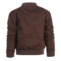 Gioberti Men's Faux Suede Bomber Jacket with Warm Light Inner Padding