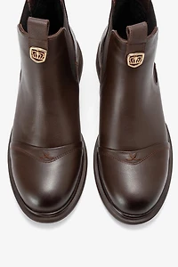 Forever & Always Womens Sidney Leather Buckled Chelsea Boots