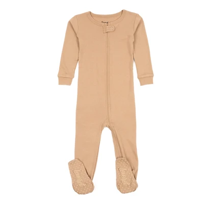 Leveret Baby Neutral Solid Cotton Footed Pajamas