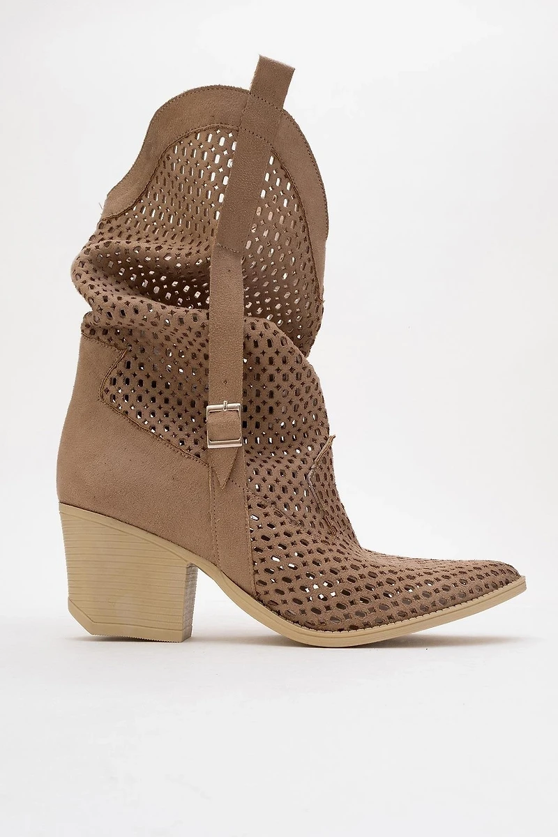 Prologue Shoes Womens Larry Western Cut-Out Summer Boots
