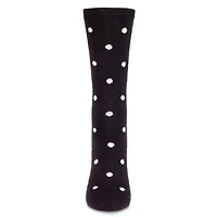 MeMoi Women's Pretty Polka Dots Cashmere Blend Crew Socks