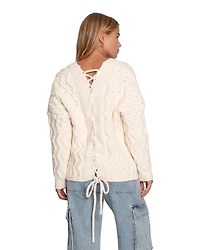Belle & Bloom Womens Sugar Plum Chunky Cardigan