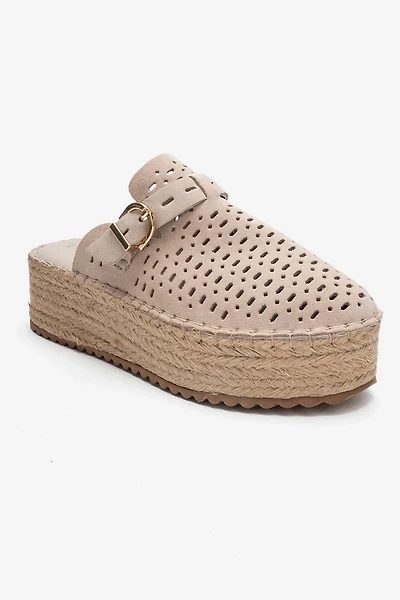 Forever & Always Womens Louis Leather Platform Sandals