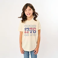 The Juniper Shop - 1776 America Stacked Youth Short Sleeve Graphic T-Shirt