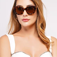 AGP PARIS Women's Retro Round Frame Acetate Polarized Lens UV400 Sunglasses