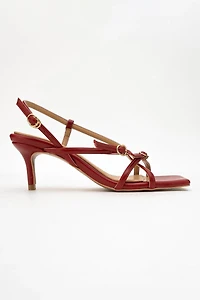 Prologue Shoes Womens Chaka Square Toe Stiletto Sandal