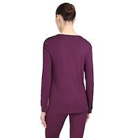 MeMoi Women's Velvet Racing Stripe Trim Long Sleeve Pajama Set