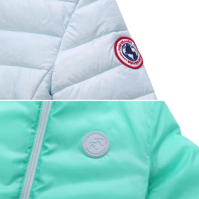 Rokka&Rolla Little & Big Kid Girls Reversible Lightweight Puffer Jacket