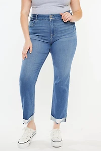 KanCan Women's Plus Essentials High Rise Slim Straight Leg Jeans Esme
