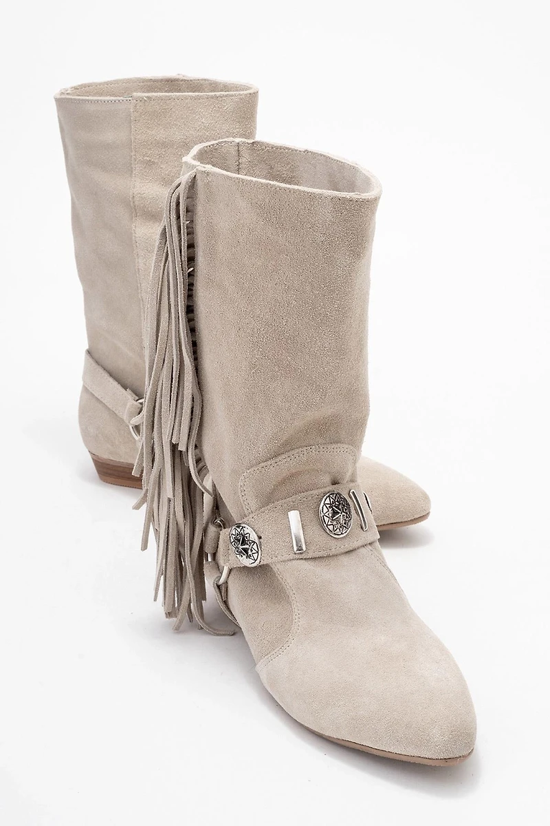 Forever & Always Womens Selora Leather Buckle Western Boots