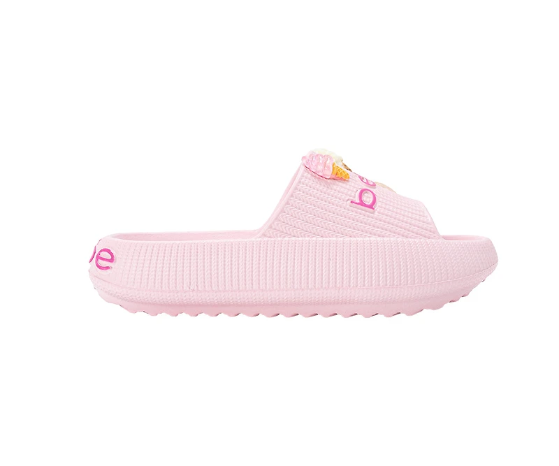 bebe Girl's EVA Slide Sandals with Ice Cream Charms