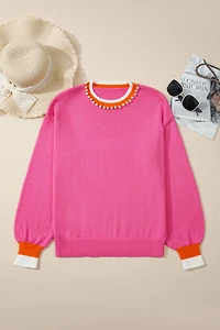 Threaded Pear Women's Anahi Drop Shoulder Knit Sweater