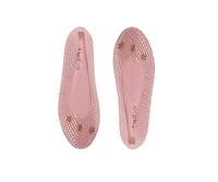 bebe Womens Jelly Flats with Charms Slip On Lightweight Shoes