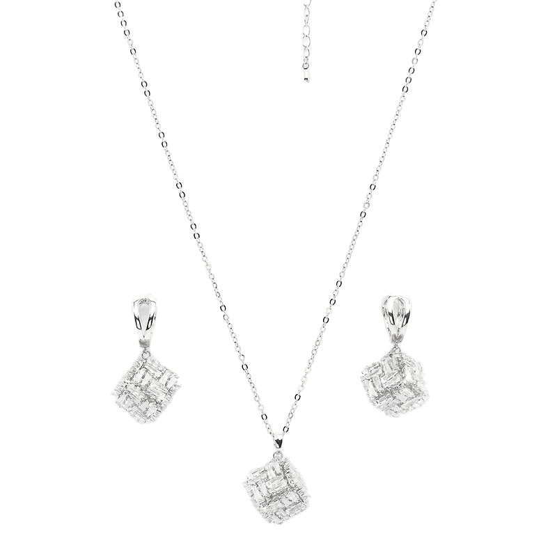 AGP PARIS Glittering Symphony Womens Necklace and Earrings Set
