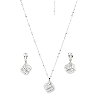 AGP PARIS Glittering Symphony Womens Necklace and Earrings Set