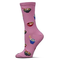 MeMoi Women's Ramen Rayon From Bamboo Crew Socks