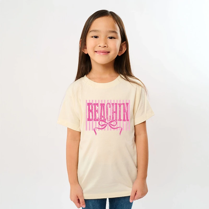 The Juniper Shop - Beachin Coquette Stripes Youth Short Sleeve Graphic T-Shirt