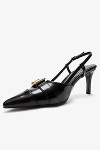 Prologue Shoes Womens Noen Buckle Pointed Toe Stiletto Pump