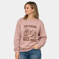 Simply Sage Market - Just A Mama Raising Wild Ones  Women's Graphic Sweatshirt